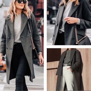 EVERLANE The Italian ReWool Overcoat Like New size 00 gray overcoat